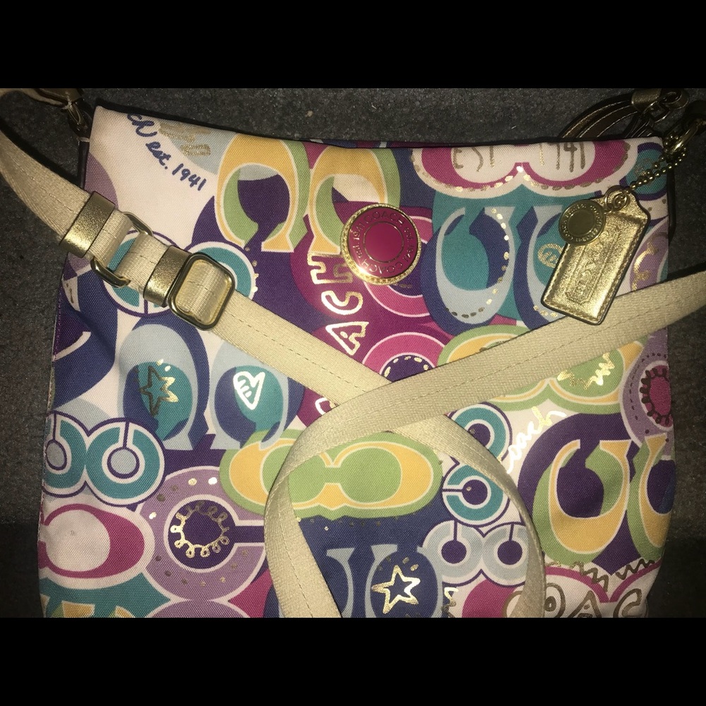 COACH canvas crossbody bag